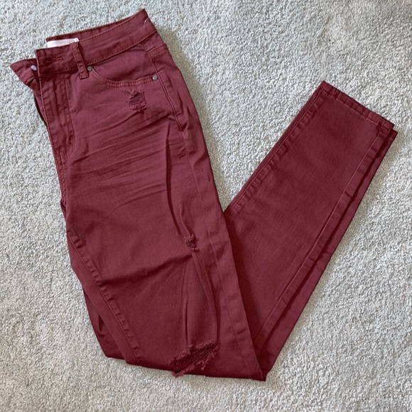 RSQ Burgundy Jeans - Picture 1 of 5